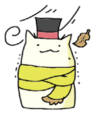 Purple Rabbit And Gentle Cat sticker #756161