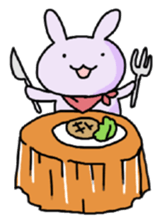 Purple Rabbit And Gentle Cat sticker #756162