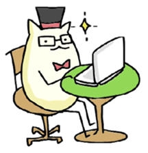 Purple Rabbit And Gentle Cat sticker #756166