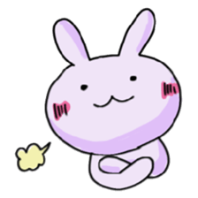 Purple Rabbit And Gentle Cat sticker #756174