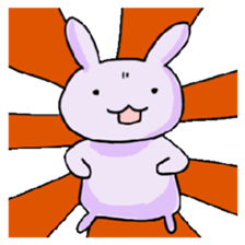 Purple Rabbit And Gentle Cat sticker #756178