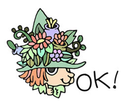 mystical creatures in asaki's forest sticker #757303