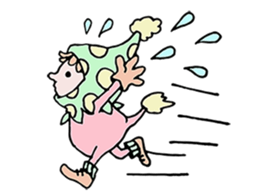 mystical creatures in asaki's forest sticker #757304