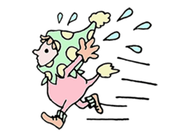 mystical creatures in asaki's forest sticker #757304