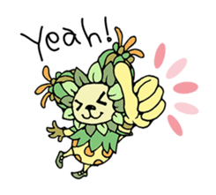 mystical creatures in asaki's forest sticker #757306