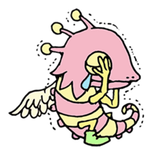 mystical creatures in asaki's forest sticker #757320