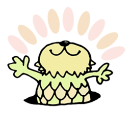 mystical creatures in asaki's forest sticker #757328