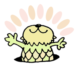 mystical creatures in asaki's forest sticker #757328