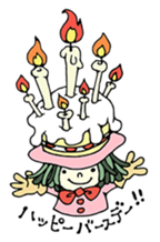 mystical creatures in asaki's forest sticker #757330