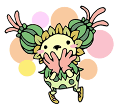 mystical creatures in asaki's forest sticker #757335