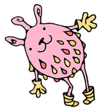 mystical creatures in asaki's forest sticker #757341