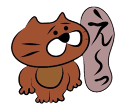 Sticker of a brown cat sticker #758412