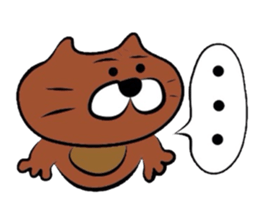 Sticker of a brown cat sticker #758416
