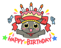 My black cat Guil sticker #758605