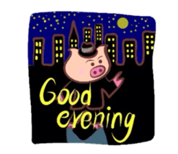 Hard-boiled pig sticker #759190