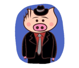 Hard-boiled pig sticker #759191