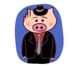 Hard-boiled pig sticker #759191