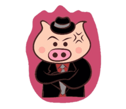 Hard-boiled pig sticker #759192