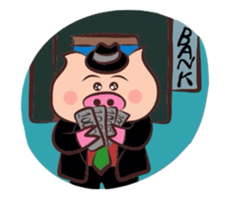 Hard-boiled pig sticker #759198