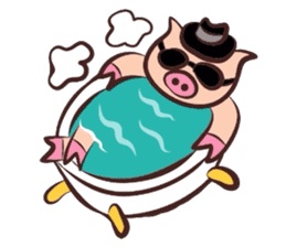 Hard-boiled pig sticker #759200