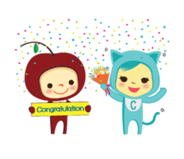 Cherry & Veggie Friends sticker #759660