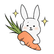 White rabbit and white bear sticker #761383