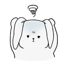 White rabbit and white bear sticker #761385