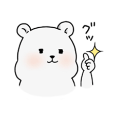 White rabbit and white bear sticker #761386