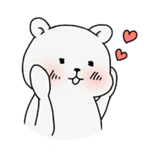 White rabbit and white bear sticker #761388