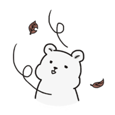 White rabbit and white bear sticker #761389