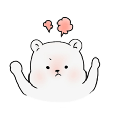 White rabbit and white bear sticker #761395