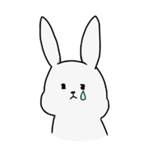 White rabbit and white bear sticker #761396