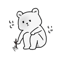 White rabbit and white bear sticker #761398