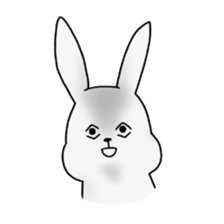 White rabbit and white bear sticker #761399