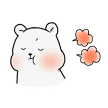 White rabbit and white bear sticker #761400