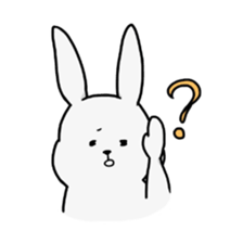 White rabbit and white bear sticker #761402