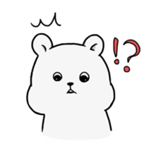 White rabbit and white bear sticker #761403