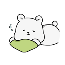 White rabbit and white bear sticker #761406