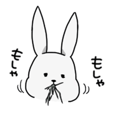 White rabbit and white bear sticker #761408