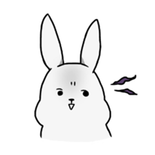 White rabbit and white bear sticker #761411