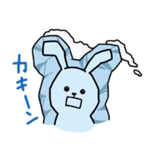 White rabbit and white bear sticker #761415