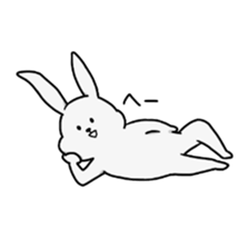 White rabbit and white bear sticker #761418