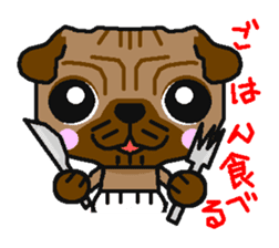 Every day of a white bread pug sticker #761663