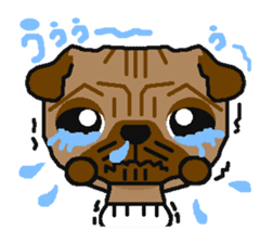 Every day of a white bread pug sticker #761664