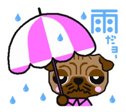 Every day of a white bread pug sticker #761673