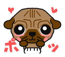 Every day of a white bread pug sticker #761675