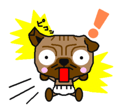 Every day of a white bread pug sticker #761686