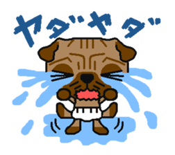 Every day of a white bread pug sticker #761688