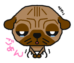 Every day of a white bread pug sticker #761690