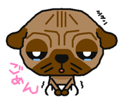 Every day of a white bread pug sticker #761690